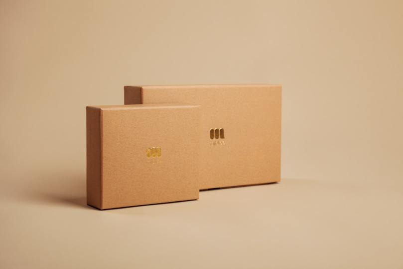 two kraft boxes of different sizes
